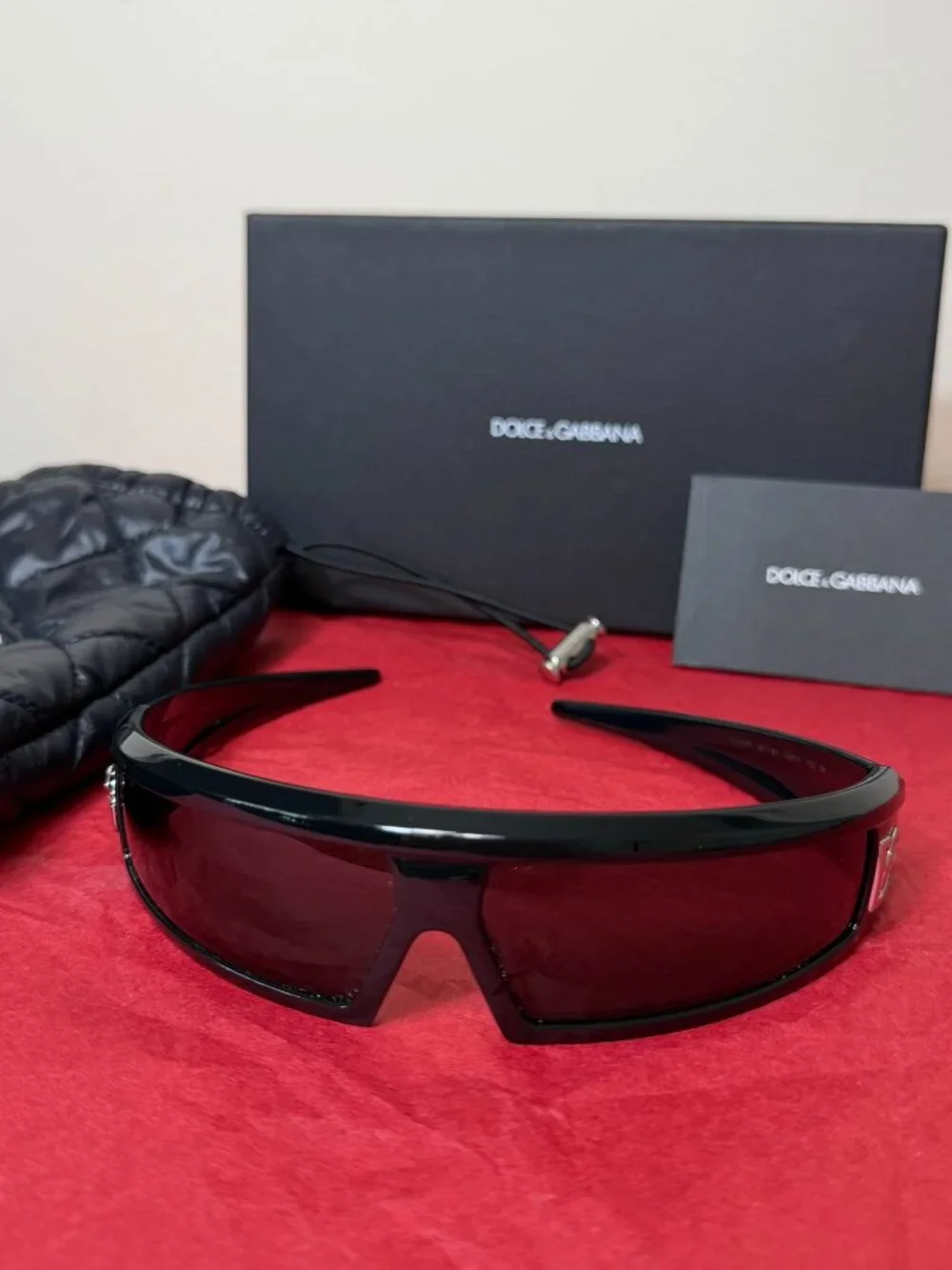Dolce & Gabbana Black Wraparound Acetate DG6181 Sunglasses case & box included